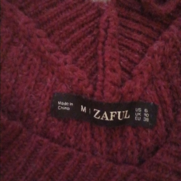 Maroon crop sweater - Picture 2 of 2